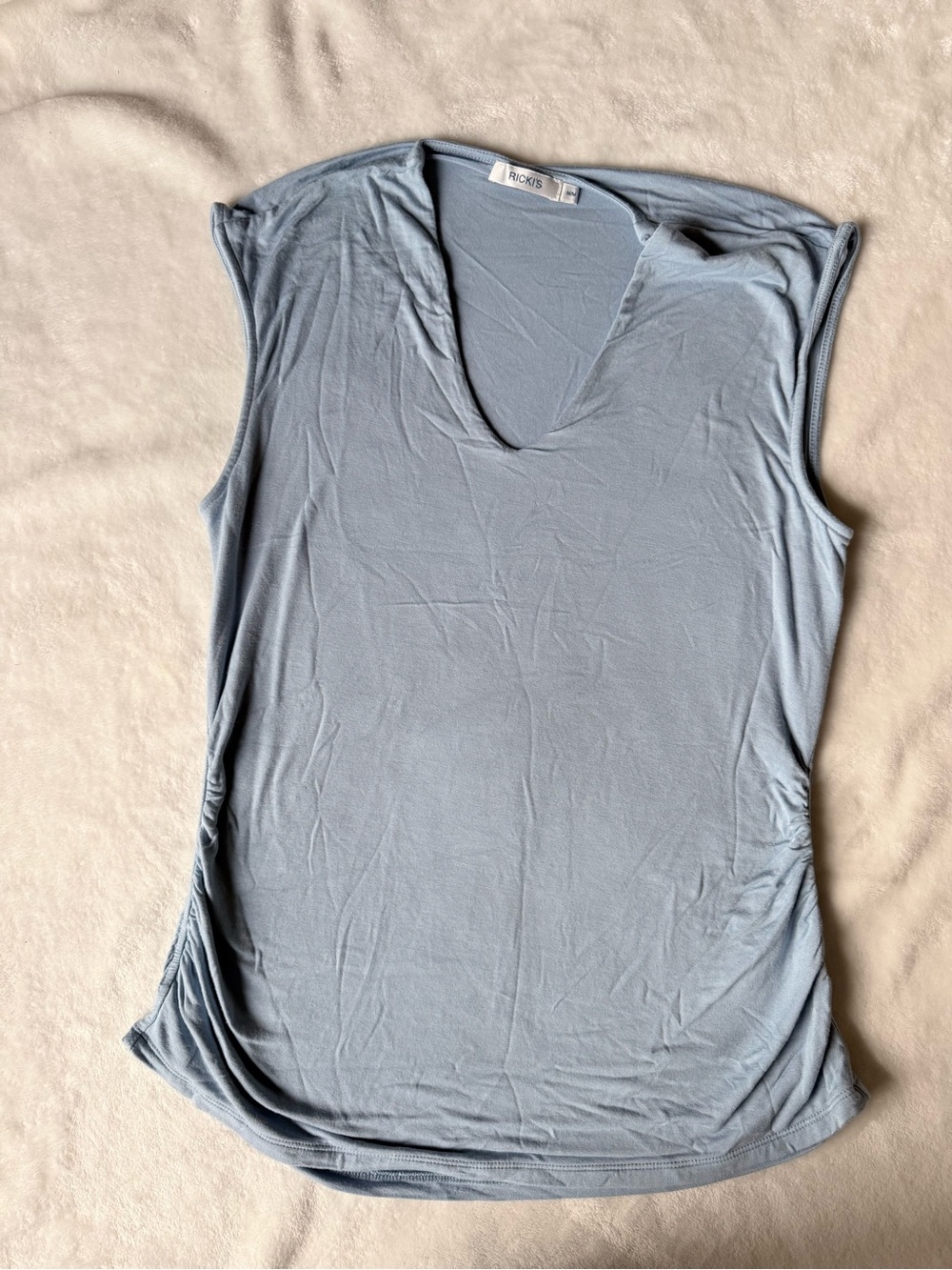 Ricki's Pale Blue Sleeveless V-Neck Tank Top